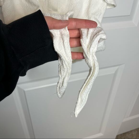 Madewell Texture & Thread White Ruffle Button Down Front Tie Tank Top Size XS - Picture 4 of 7